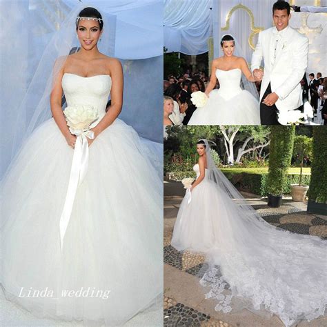 Kim Kardashian long tulle dress